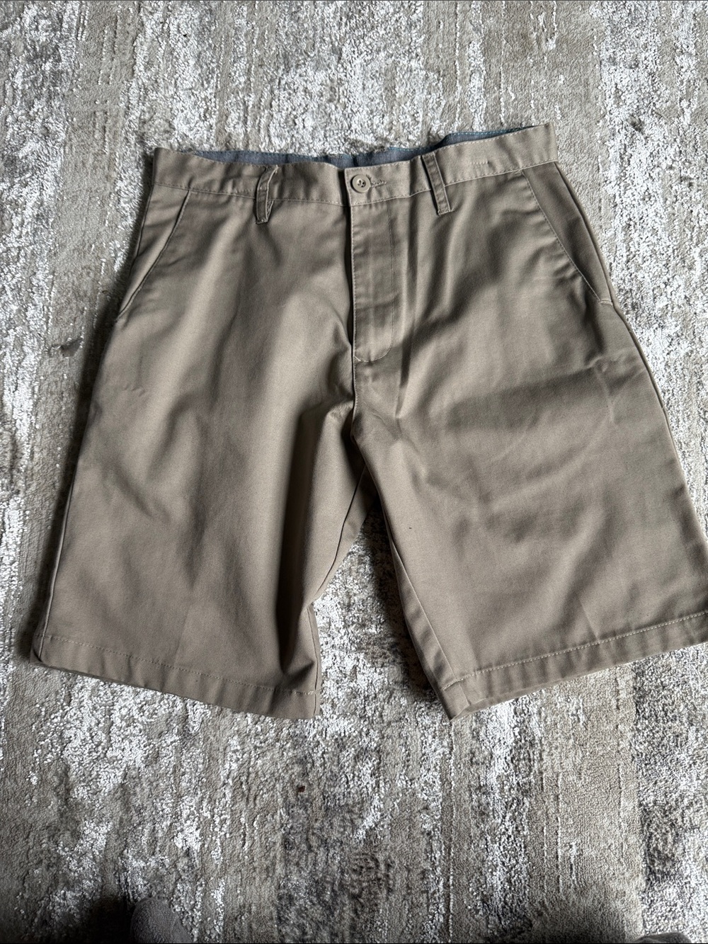 burnside Men's Flat Front Khaki Shorts